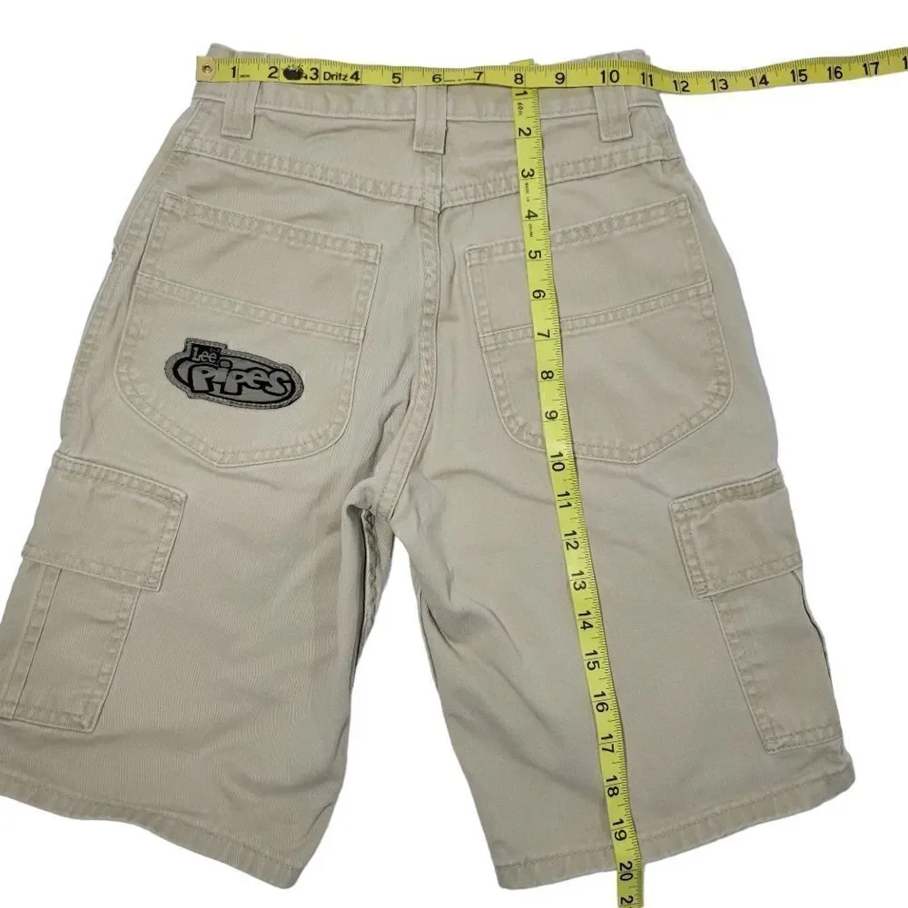 Vintage Y2K Lee Pipes Shorts Boys Youth Size XS 22